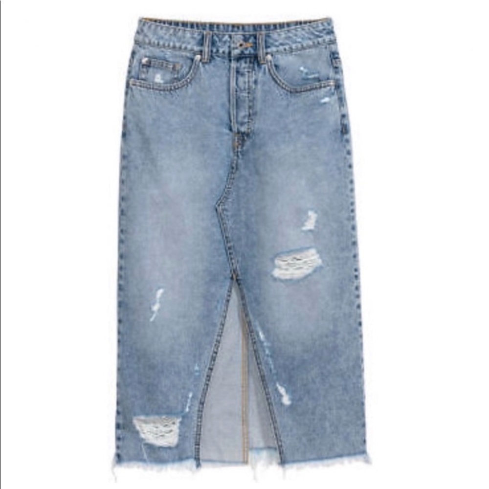 Midi Jean Skirt